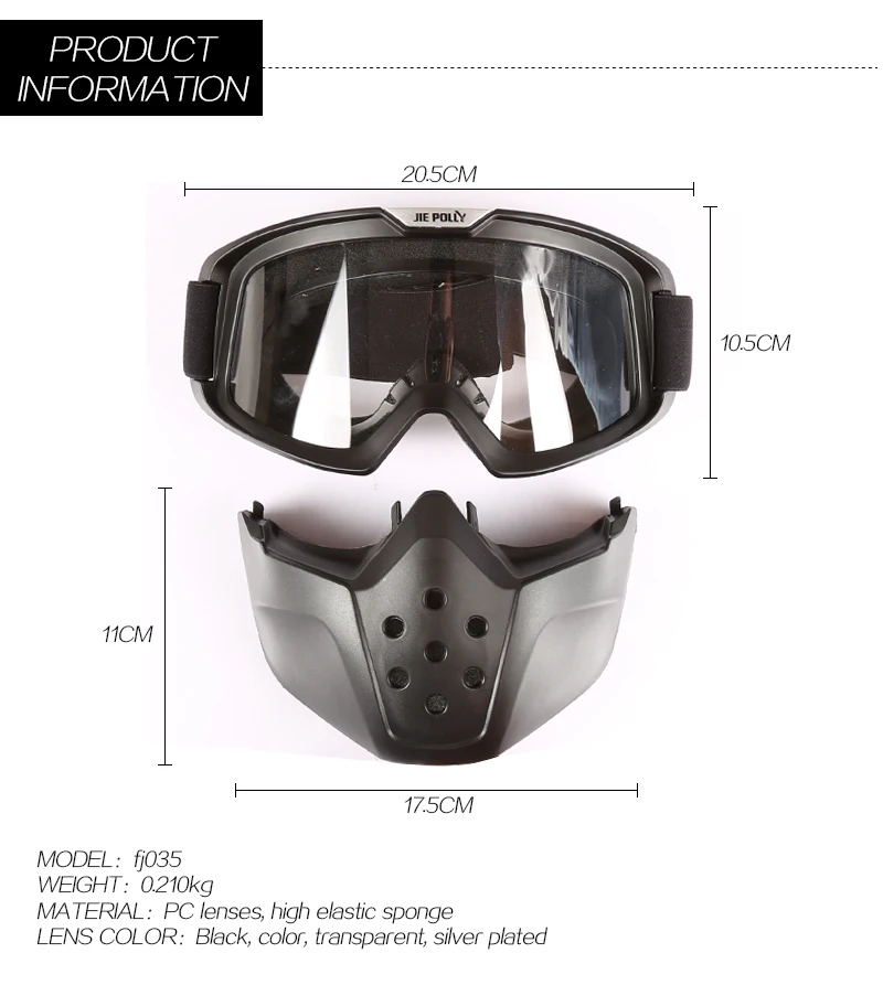 Jiepolly мотокросса очки мотоцикл съемная маска Открытый шлем очки для бездорожья велосипед солнцезащитные очки ветрозащитные MTB очки