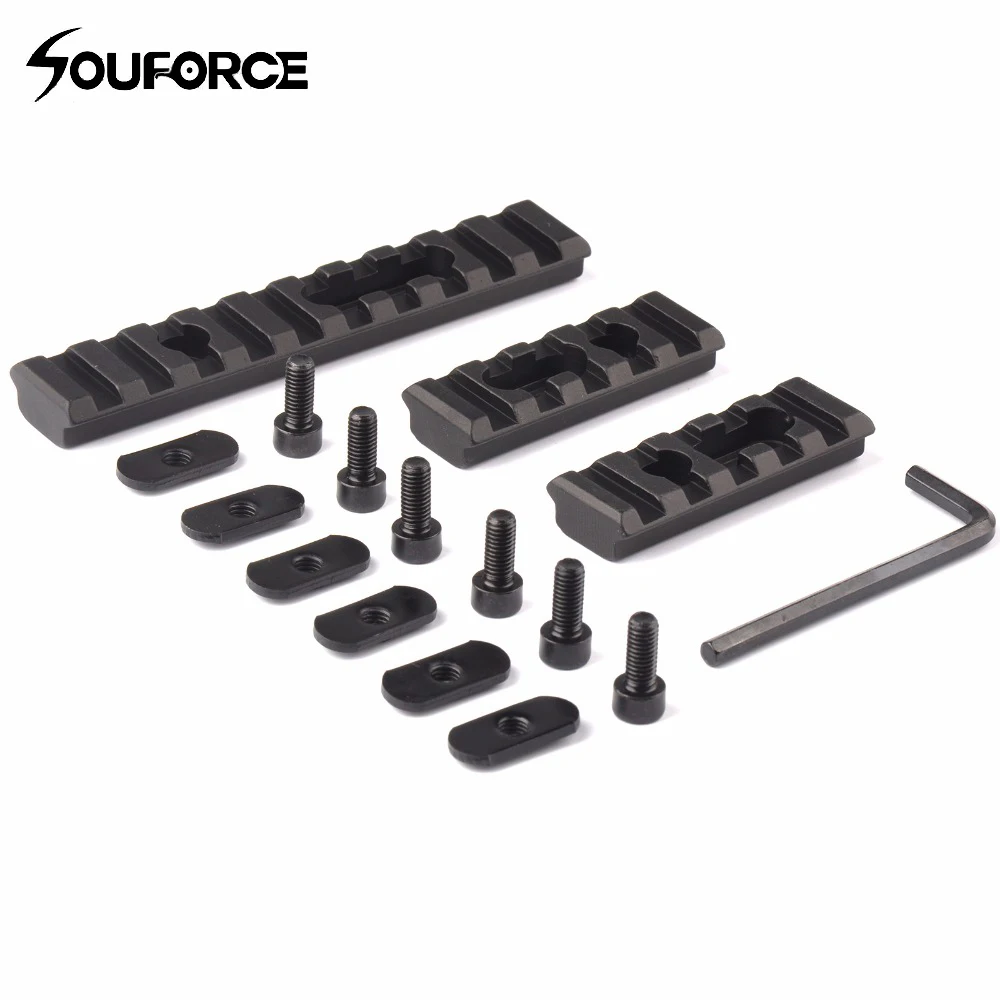3pcs Set 2.5" & 4" Picatinny Rails Fit 20mm 1913 Picatinny