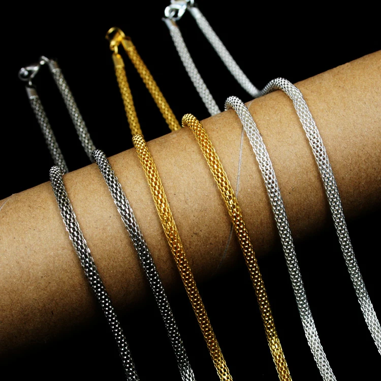 

2pcs/lot New Promotion 42CM Link Necklace Chains With Clasp 3 Colors Available for Pendants PS-FLB