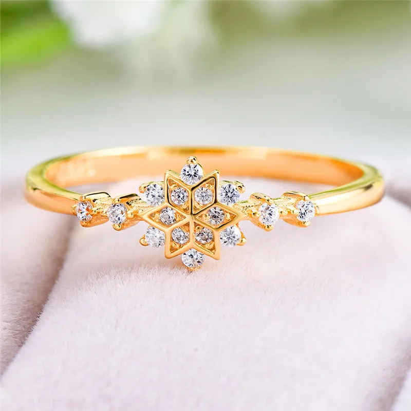 Роскошное женское цветочное кольцо-Снежинка, Настоящее 925 пробы, серебро, циркон, камень, кольцо, Boho Promise Love, обручальные кольца для женщин
