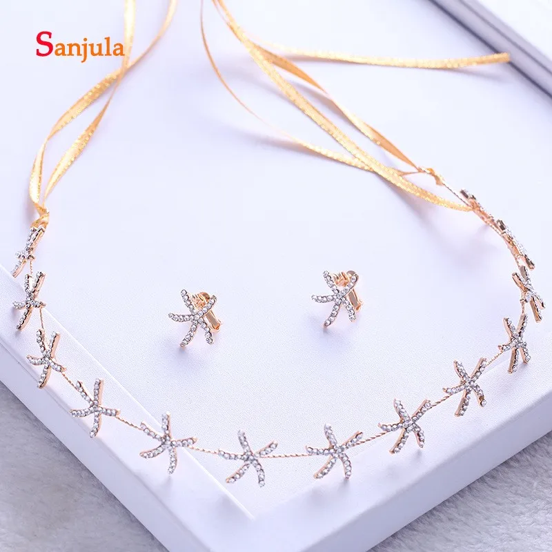 

Sliver/Gold Metal Bridal Headband 2019 Newly Shiny Star Shape Hair Aceesories with Ribbons Girls Wedding Party Headwear H150