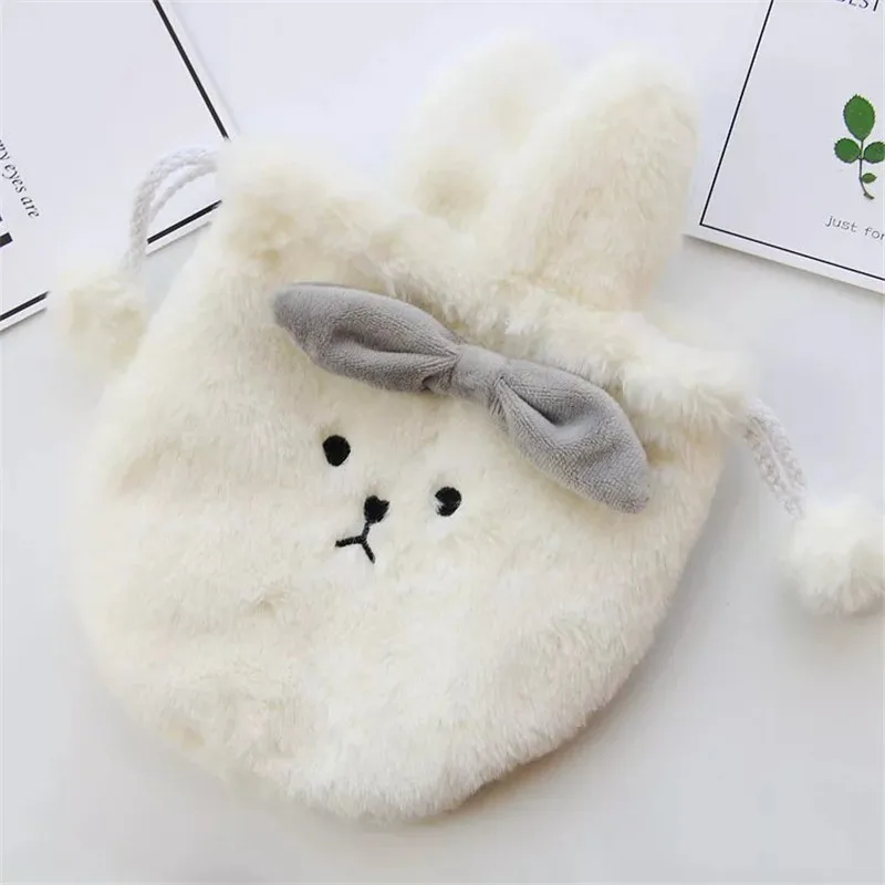 Милый мультипликационный кролик в стиле кавай, модный кошелек для монет для женщин и девочек, маленький кошелек, мягкий плюшевый кролик