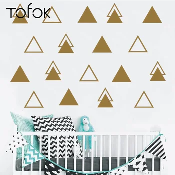 

TOFOK Hollow Triangle DIY Wall Sticker Removable Colorful Kid Room Living Room Art Mural Decal Eco-friendly Home Nursery Decor