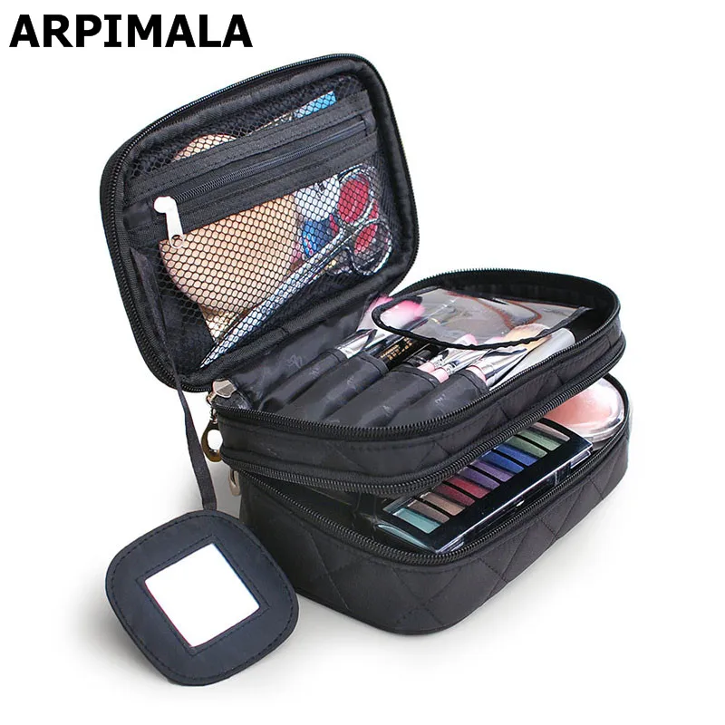 

ARPIMALA Makeup Case Professional Cosmetic Bag Travel Organizer Case Beauty NecessaryToiletry Bag Storage Beautician Make Up Box