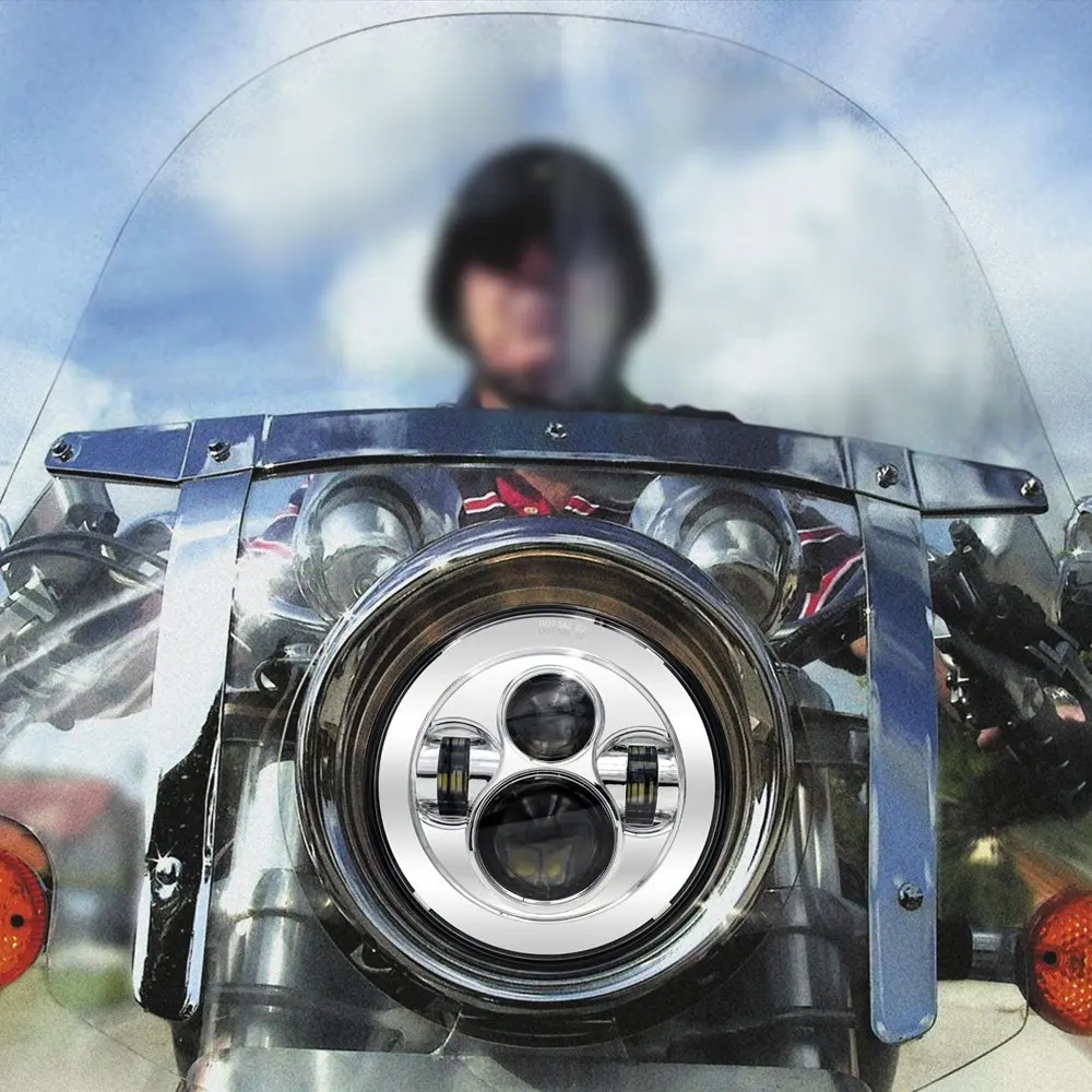 

For Touring Trike FLS, FLSTC, FLSTF, FLSTFB Motorcycle Accessories 7 " Moto Projector LED Headlamp Headlights