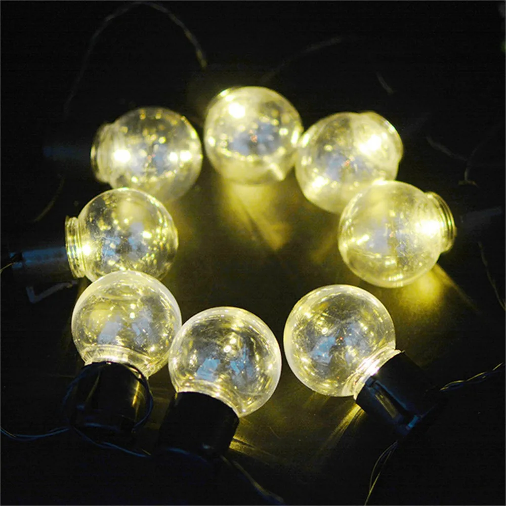 solar globe 10 led ball string lights solar powered jl led lights