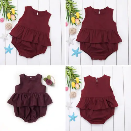 Красные безрукавные боди для новорожденных девочек|sleeveless bodysuit|girls sleeveless bodysuitsbaby