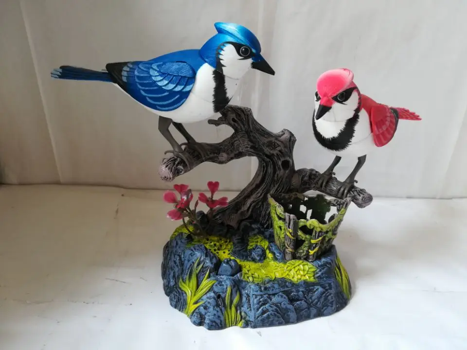 

beautiful birds ElectricToy Voice induction control bird 15x13x13cm simulation bird ,good gift w6976