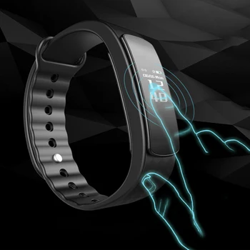 

Hot selling Heart Rate Monitoring touch screen SmartBand Wristband Fitness Tracker Sports HR Smartband Bracelet Smart Wrist band