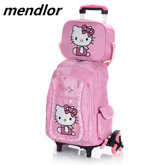 Hello Kitty Children School Bags set Mochilas Kids Backpacks With Six