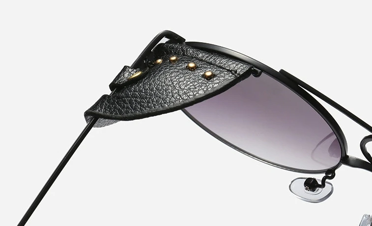 Пара панк кольцо Круглые Солнцезащитные очки для мужчин и женщин Модные Оттенки UV400 Винтажные Очки 45810