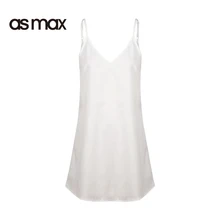 asmax font b 2017 b font Summer Women Spaghetti Strap Soild font b Dress b font