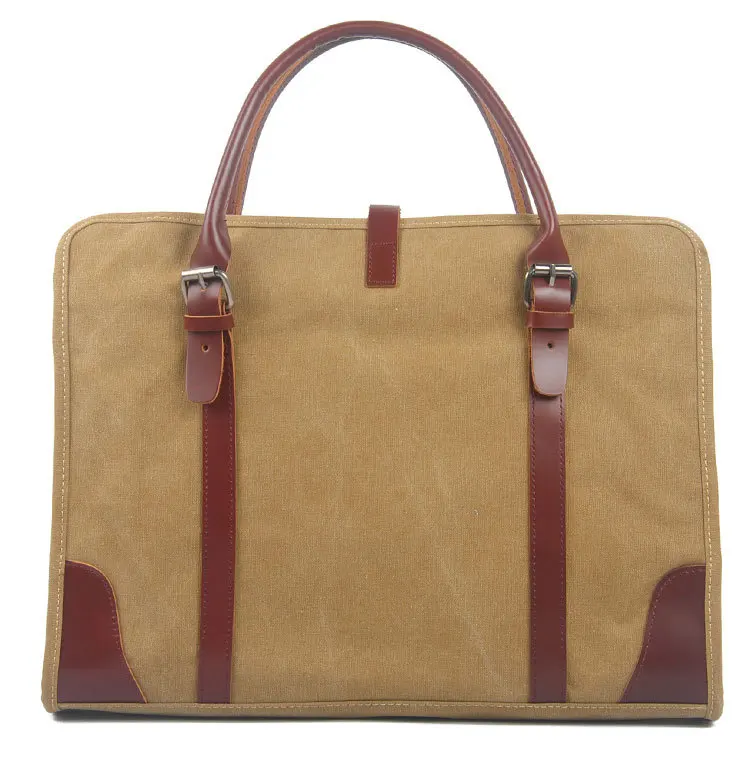 

Muchuan canvas bag new simple man portable briefcase leisure and business Messenger bag Korean wave bag Men's handbag