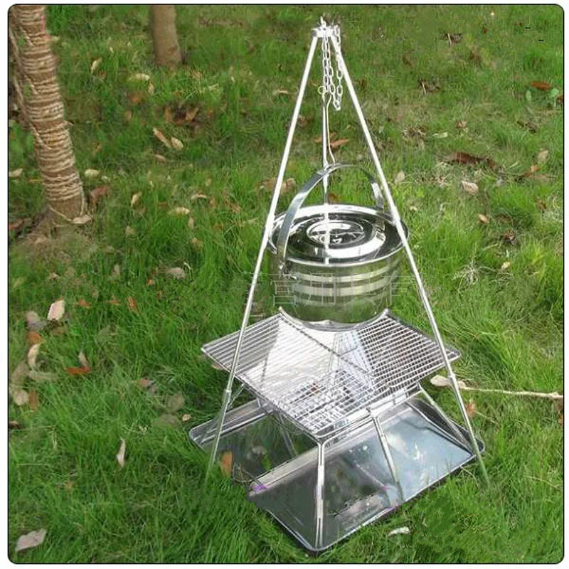 AOTU Camping Tripod light weight Outdoor Picnic Cooking Tripod Portable