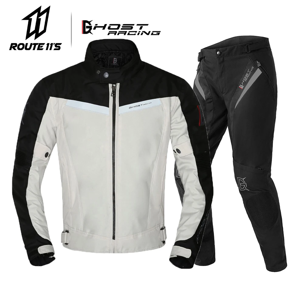 Мужская мотоциклетная куртка GHOST RACING дышащая для езды на мотоцикле бронированная