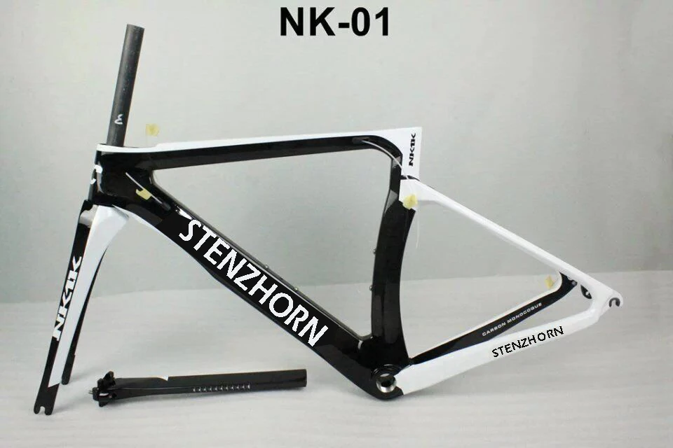 Excellent white color with white decals 3k carbon road bike 2017 stenzhorn NK1K frame racing bike carbon road frame cheap carbon bikcycle 0