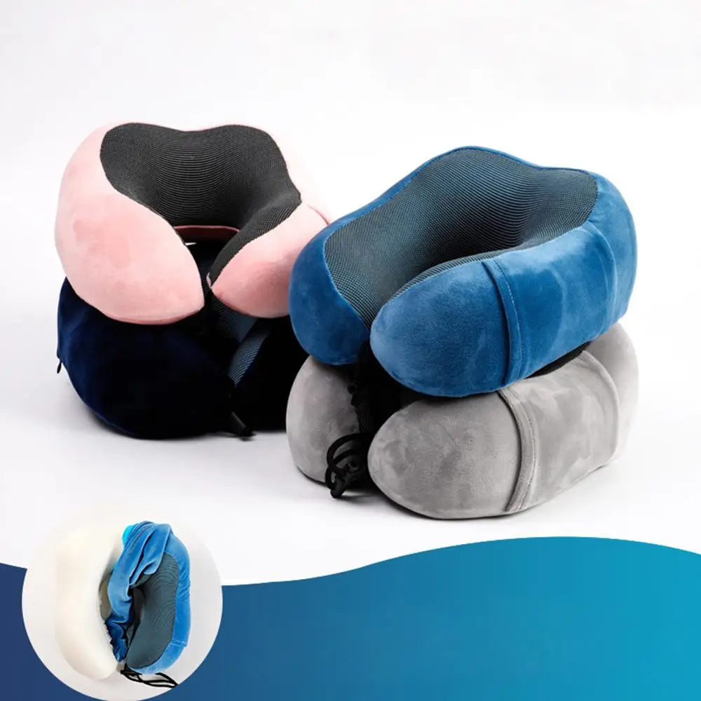 

U Shaped Memory Foam Travel Pillow Soft Neck Support Head Rest Rebound Cushion Airplane Train Driving Neck Pillow