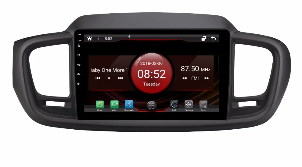 Discount OTOJETA DSP stereo carplay android 8.1.2 car radio for kia sorento 2015 2016 LHD Gps navi ips screen video player tape recorder 5