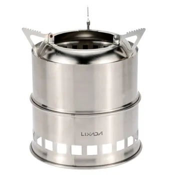

# Barbecue Grill +Stainless Steel Wood Stove Burners + Alcohol Dish Portable Lightweight For Outdoor Cooking Picnic BBQ Camping