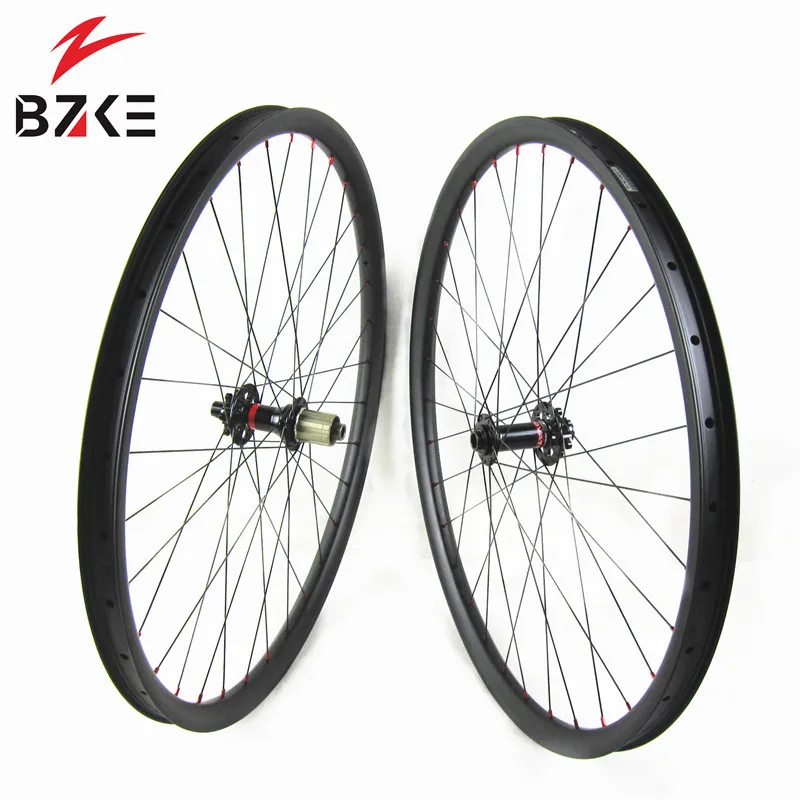 BZKE углеродный mtb boost wheelset 29er tubelss thru axle углеродное волокно горный велосипед колеса