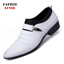 Dress-Shoes Slip Wedding-Oxfords Pointed-Toe Business Male Men's New British Split on