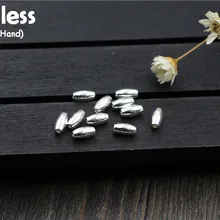 Uglyless Настоящее Серебро S925 пробы овальные шарики Бисероплетение аксессуары ювелирные изделия DIY Ювелирные изделия Мини Размер разделитель бусины ручной работы