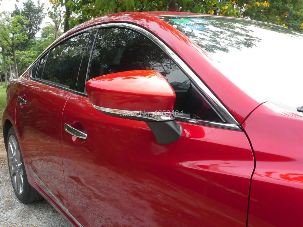 Автомобильная крышка зеркала заднего вида, авто зеркало заднего вида для Mazda 6 atenza, ABS хром, 2 шт./лот