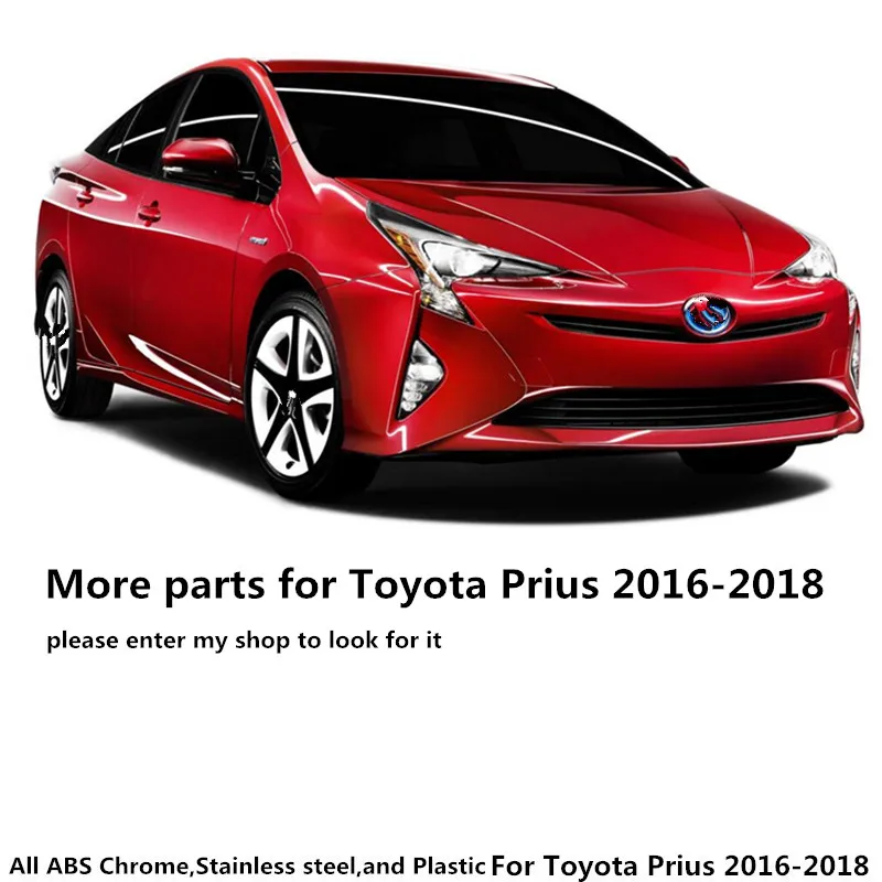 Для Toyota Prius автомобильный Стайлинг передняя противотуманная фара рамка наклейка ABS Хромированная Накладка для автомобиля капот Панель рамка 2 шт