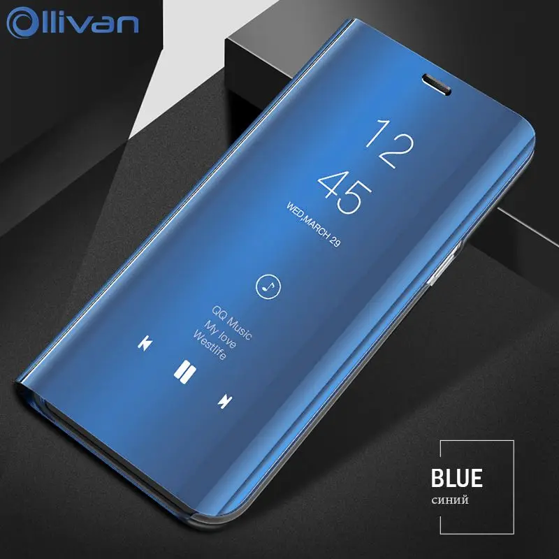 

Clear View Smart Mirror Case For Samsung Galaxy S8 S9 S7 S6 Edge Plus For Galaxy A3 A5 A7 2018 2017 A6 A8 Plus A7 A9 2018 Coque