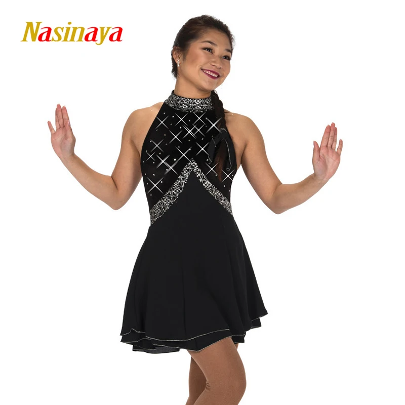 

Nasinaya Figure Skating Dress Customized Competition Ice Skating Skirt for Girl Women Kids Patinaje Gymnastics Performance 294
