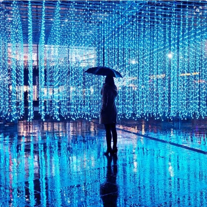 6X1m LED Curtain Lights LED Christmas String Fairy Lights Outdoor Waterproof Garlands Wedding Party Decorations цена 6X1m LED Curtain Lights LED Christmas String Fairy Lights Outdoor Waterproof Garlands Wedding Party Decorations цены онлайн