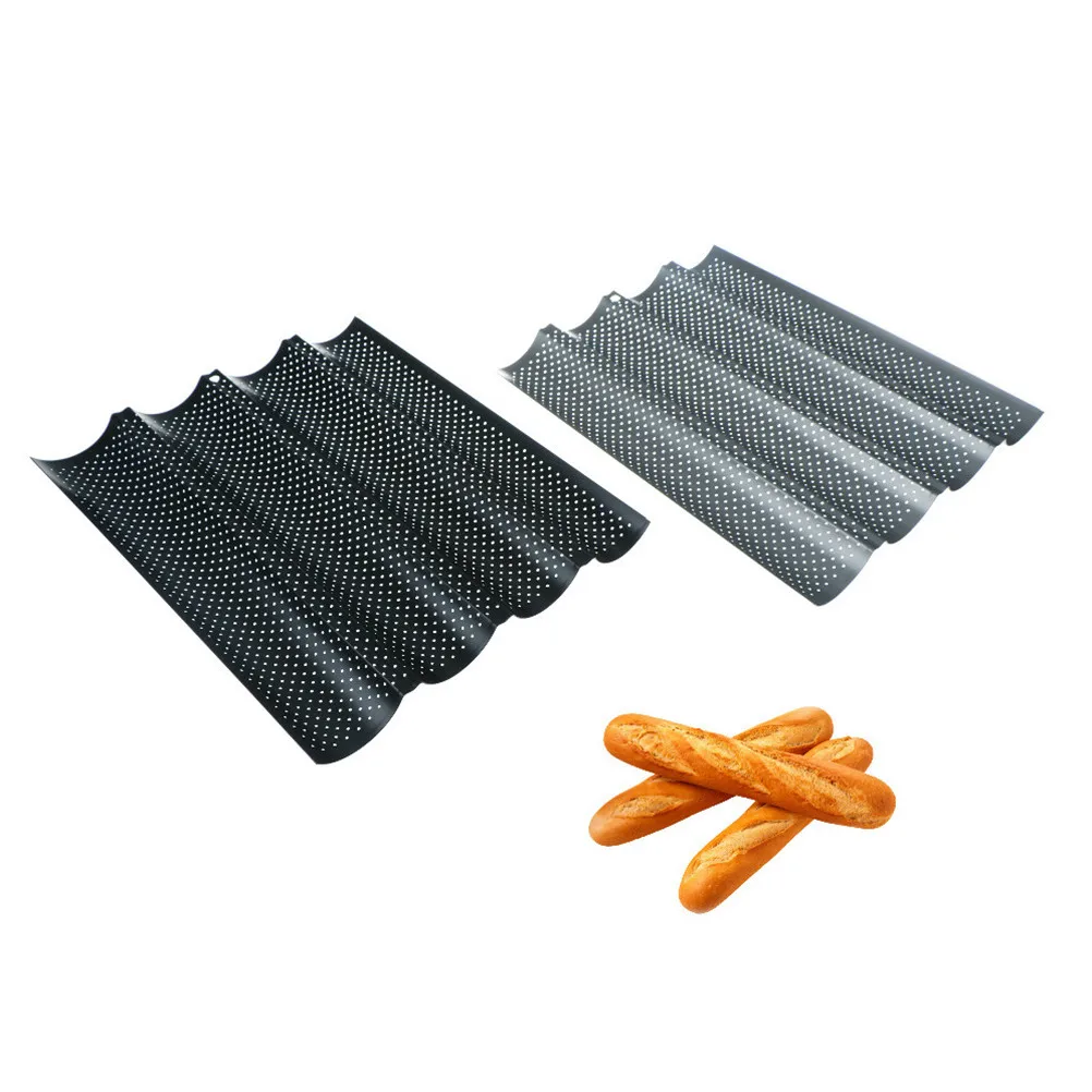 French Bread Baking Tray Food Grade Carbon Steel 2/3/4 Groove Waves Baguette Bake Mold Pan 100% High Quality French Bread Baking Tray Food Grade Carbon Steel 2/3/4 Groove Waves Baguette Bake Mold Pan 100% High Quality