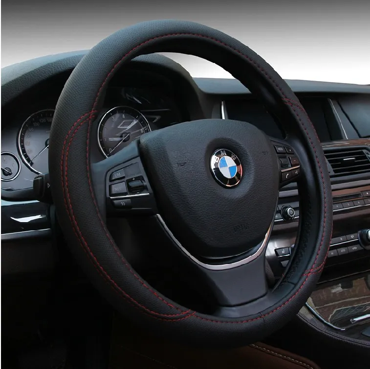 38cm Diy Car Steering Wheel Cover Artificial Leather Hand Sewing 38cm Diy Car Steering Wheel Cover Artificial Leather Hand Sewing With Needle And Thread Steer Decoration 4 Colors In Covers From