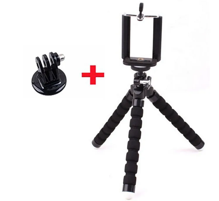 Мини-штатив Go Pro с гибкой ногой для цифрового телефона Go pro и адаптера для Gopro hero 4 3+ HD для камер Xiaomi Yi VP414
