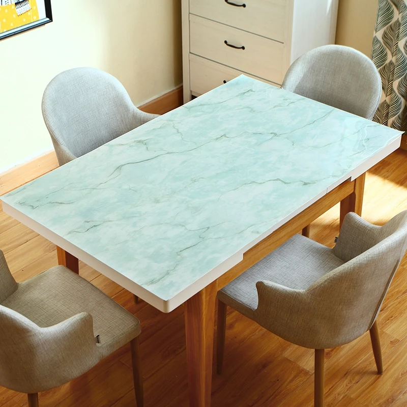 

2019 New Marbla Printing Pvc Table Cloths Tablecloth Rectangle Protector Desk Pad Soft Glass Dining Top Table Cloth Plastic Mats