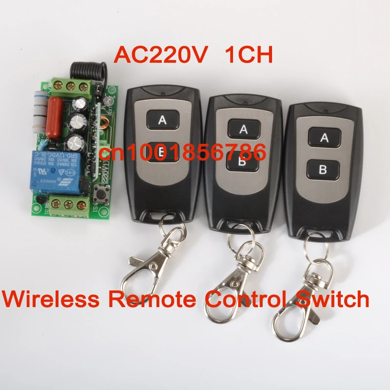 

220V 1CH RF wireless remote control switch system 1 receiver &3 transmitter Latched add controller freely 315mhz/433mhz z-wave