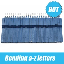 Сгибайте Буквы a-z 26 букв, серебряные слова напечатаны Тип золотой ремесленник дизайн специальные слова уплотнение goldsmith