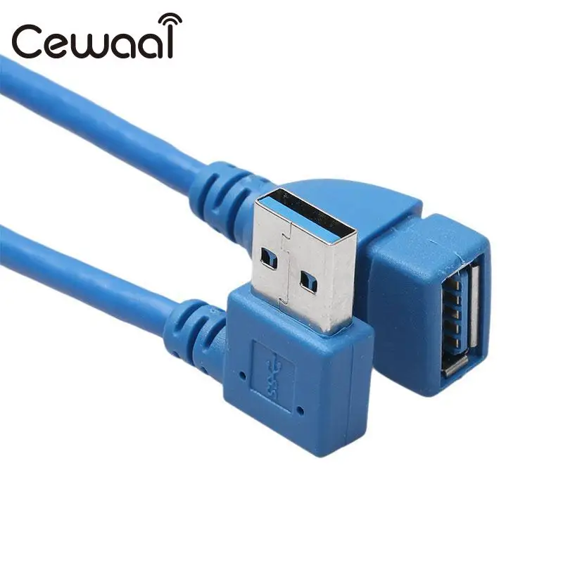 USB 3.0 Connecting Line A Male to Female right corner turn cable Laptop PC Computer High Quality