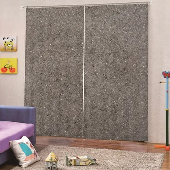

3D Digital Print Grey Slanted Window Drapes for Villa for Roof Window Attic Loft Room Darkening Curtains Home Decor Draps AP24