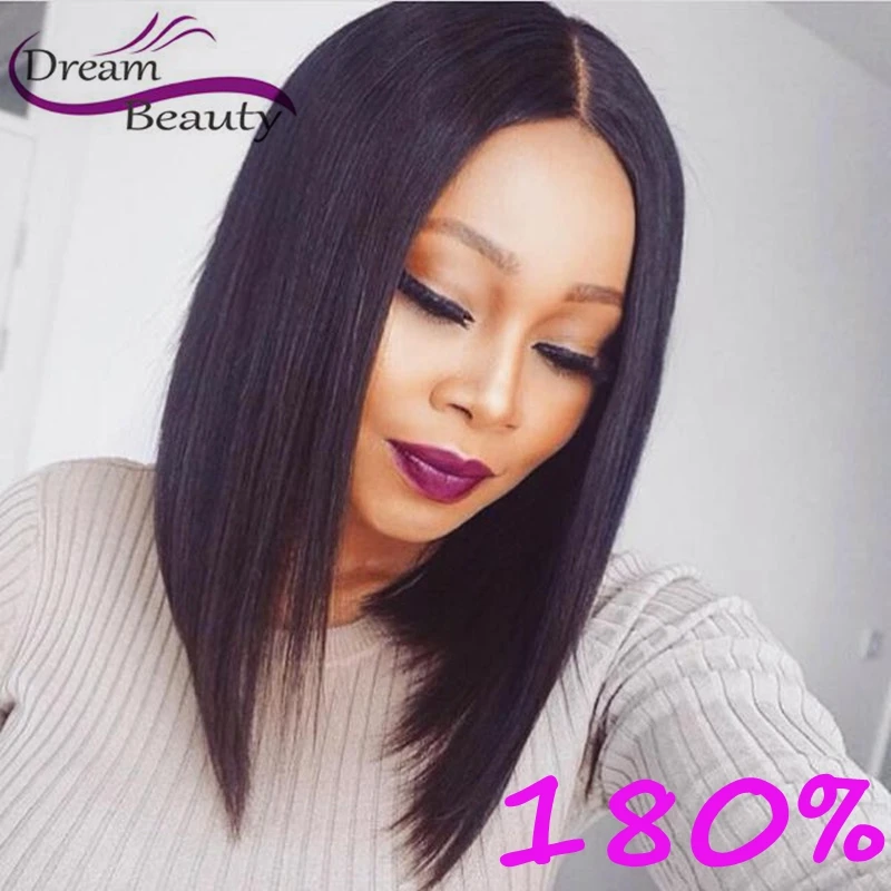 

Brazilian Full Lace Wigs 180% Glueless Human Hair Bob Wigs Unprocessed Lace Front Human Hair Wigs Short Wigs For Black Women