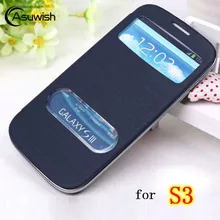 Чехол-раскладушка кожаный чехол для телефона для samsung Galaxy S3 Galaxys3 siii Neo Duos S iii 3 GT I9300 I9301 I9301i I9300i GT-I9300 чехол s