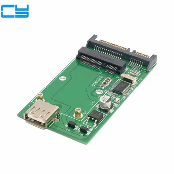 

Combo mSATA Solid State Disk SSD to SATA 22pin & USB 2.0 Hard Disk Case Enclosure PCBA