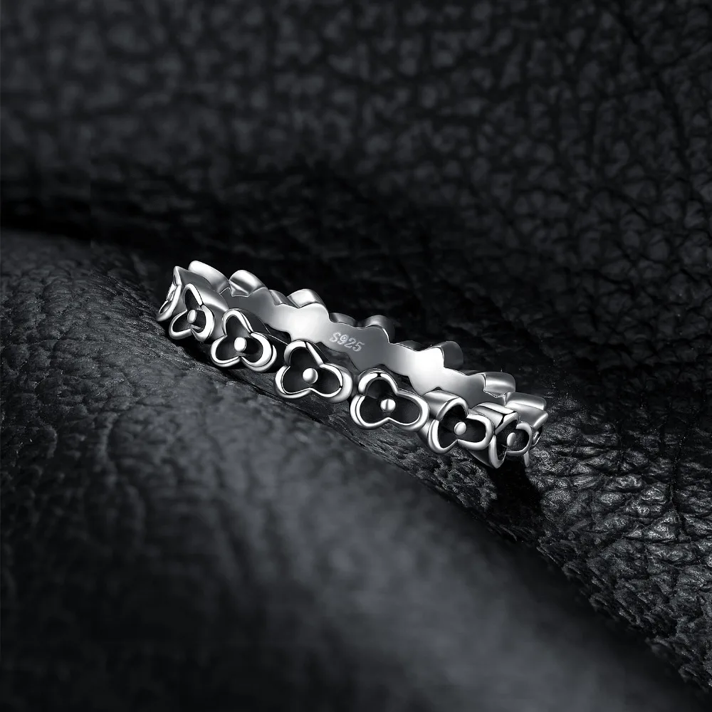 JewelryPalace Vintage 925 Sterling Silver Flower Stackable Ring Beautiful Gifts For Mother And Daughter New Hot Sale
