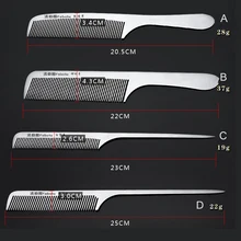 9 шт./лот, Профессиональная парикмахерская расчески и щетки для волос из нержавеющей стали, антистатические щетки для волос, расчески для волос
