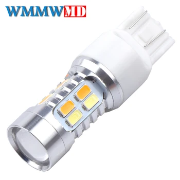 

1pcs Canbus T20 7443 Switchback LED Dual Color Bulb Turn Signal Light Amber/White P27 Led car Backup Reverse Light 12V Car Light