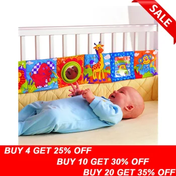 

1pcs Baby Rattle Toy Baby Bed Around and Cloth Book With Animal Model Lovely Toys For Kids Bed Double Color Colorful Bed Bumper