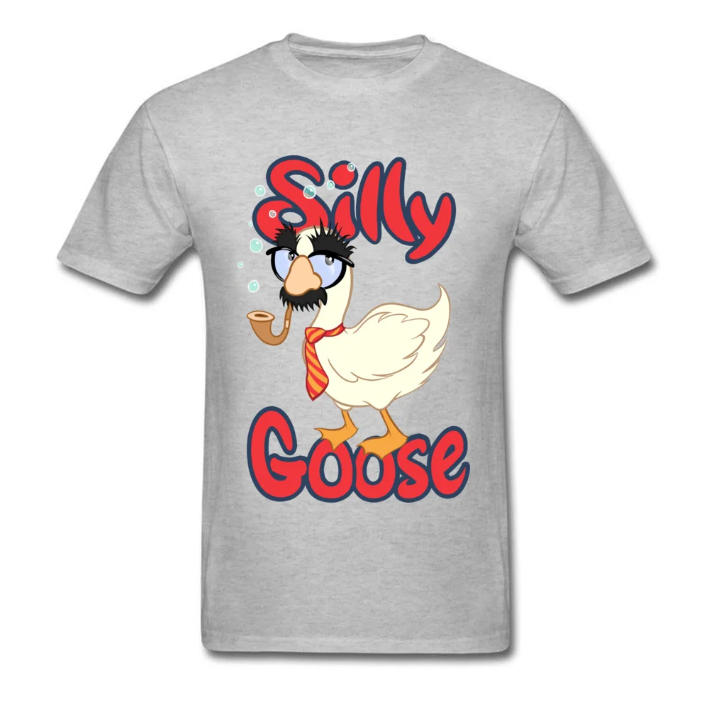 Silly Goose Simple Style Tops T Shirt Short Sleeve for Men Cotton Thanksgiving Day O-Neck T-shirts Hip hop Tee-Shirts Coupons Silly Goose grey