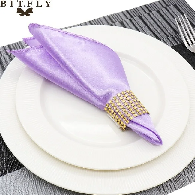 Lavender 50 шт. 30 см настольные салфетки из ткани квадратный атласный тканевый платок для салфеток для свадьбы, дня рождения, дома, вечерние, отеля, золотой, белый - Цвет: Lavender