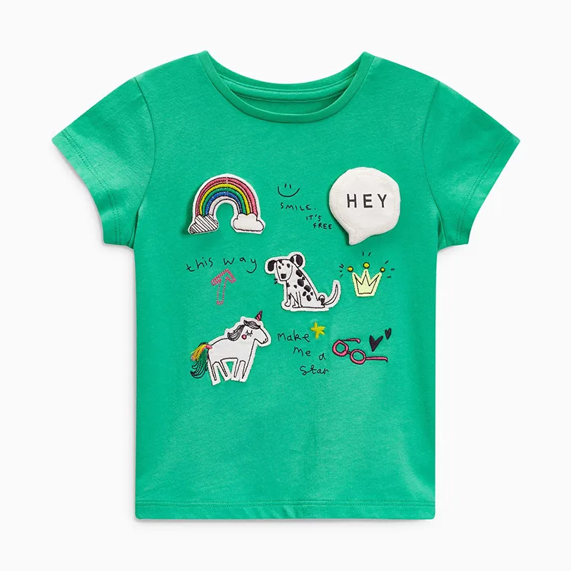 Г. Одежда для маленьких девочек; брендовая футболка для малышей; одежда для детей; летние топы для девочек с изображением животных; футболки из хлопка; детские футболки - Цвет: 85