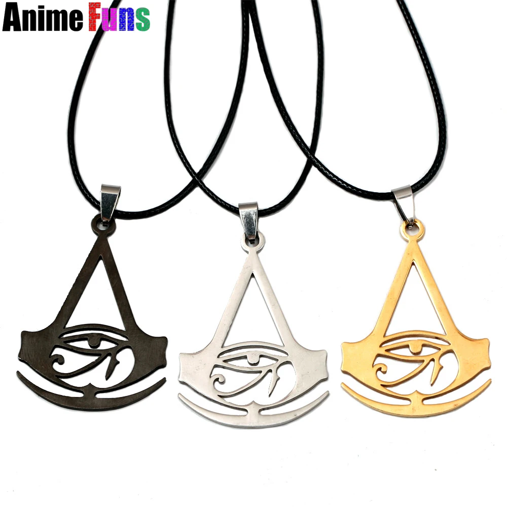 

3 colors Hot Game Assassins Origins Logo Choker Necklace Pendant Charm Cosplay Jewelry Gift Wholesale drop-shipping